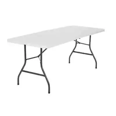 Cosco 6 Foot Premium Folding Table In White Speckle For Weather Resistance • $53.99