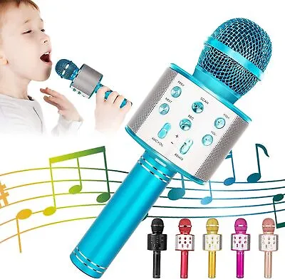 Wireless Bluetooth Handheld Karaoke Microphone Speaker KTV Player Kids Mic Party • $9.98