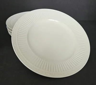 5 Mikasa Italian Countryside Salad Plates Cream Ribbed Scrolls 8 5/8  DD900 • $74.95