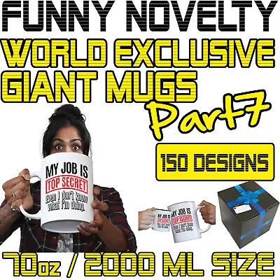 Funny Giant 2 Litre Mug Cup Coffee Tea SUPER BE7 GIFT BOXED BOXED • $34.95