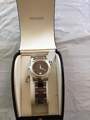 Movado Stainless Steel Black Museum 84E41893 Watch • $400