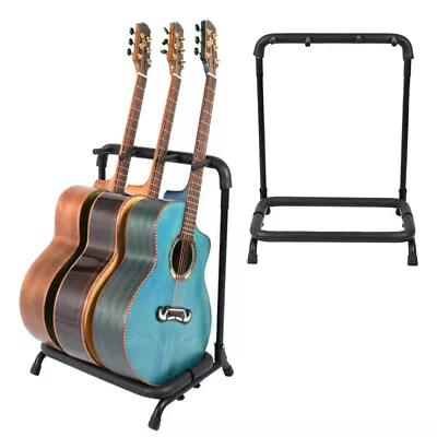 New Iron & Sponge Folding Multiple 3-Slot Guitar Holder Rack Stand • $23.99