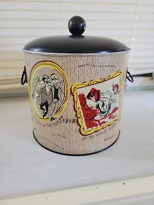 VTG Ice Bucket Insulated Aluminum Liner 1960s Music Theme Old Oaken Bucket Rare • $30