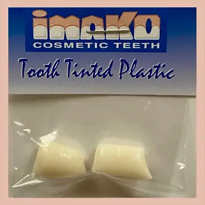Imako Cosmetic Teeth Extras- Tooth Tinted Plastic- Natural Color. Temporary Toot • $14.12