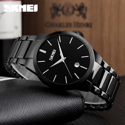 $6.99 • Buy SKMEI Men Fashion Watch Waterproof Quartz Business Wrist Watches Stainless Steel