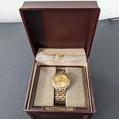 Vintage Wittnauer Men's Swiss Made 7 Jewel Date & Time Watch 1994 • $34.99