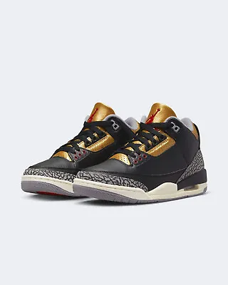 $314.57 • Buy Nike Air Jordan 3 Retro Black Cement Gold Wmns Trainers Shoes CK9246-067 Unisex