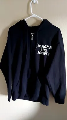 A**holes Live Forever Hoodie Mens Size Med Black Hoodie • $26