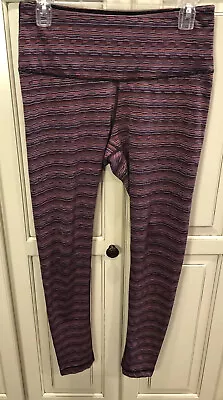 90 Degree By Reflex Yoga Pants Womens Sz M Purple/Pink Stretch Leggings Workout • $9.99