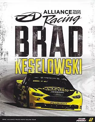 2018 Brad Keselowski  Alliance Truck Part  #2 Nascar Monster Energy Cup Postcard • $2.25