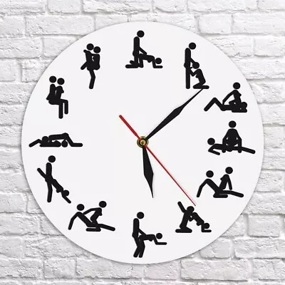 Silent Wall Clock Sex Positions Wall Decor Clock Wall Watch For Living Room AU • $26.99