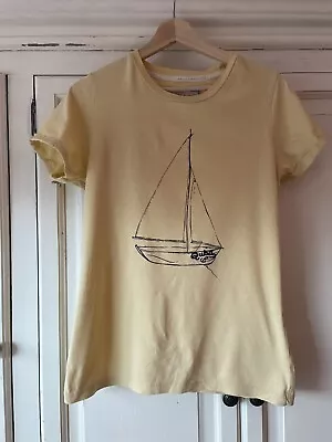 Quba Sails Cotton T-shirt Lemon Small • £2.50