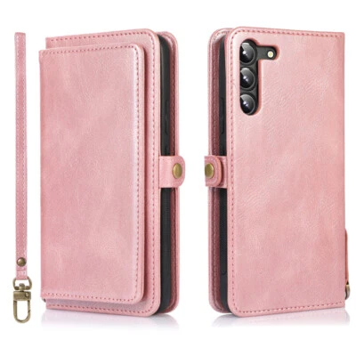 $24.99 • Buy For Samsung S23Ultra S23 S22+ S10e S9 S8 Removable Leather Magnetic Wallet Case