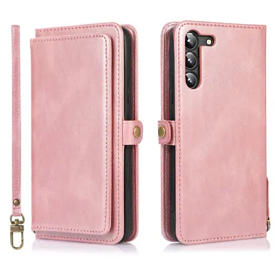 For Samsung S24 S23FE S24+ A33 S8 S9 S21+ Removable Leather Magnetic Wallet Case • $27.53