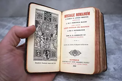 Pocket Missale Romanum By Pustet C.1924 Ratisbon Germany (CU919) Chalice Co • $309