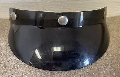 Vintage Bubble Visor Bv200 W/ 3 Snaps Motorcycle Helmet Shade Made In Usa • $18