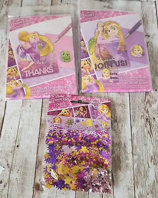 Disney Tangled Rapunzel Confetti Thank You Party Invitations Cards • £12.52