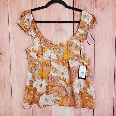 Volcom Womens Only Good Daze Top Sz XL Floral NEW NWT • $17.51