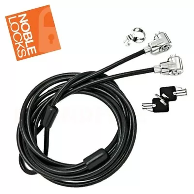 Noble Double Head - Laptop Notebook Security Cable Lock - Computer Monitor 2 Key • £5.99