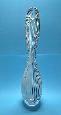 Vicke Lindstrand For Kosta Boda Zebra-stripped Glass Vase LH 1857 • $49.95