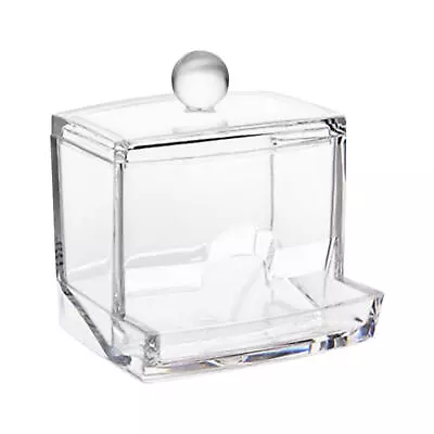 Clear Acrylic Q-tip Makeup Storage Cotton Swab Holder Box Cosmetic Organizer • $13.99