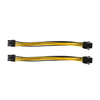 2 Pack Card 6 Pin To 8 Pin PCIe Adapter Cable (GPU Video Card Cable) 7.8 In S1T1 • £4.49