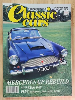 Thoroughbred & Classic Cars Magazine October 1988 Mercedes GP Rebuild Lotus MGB • $12