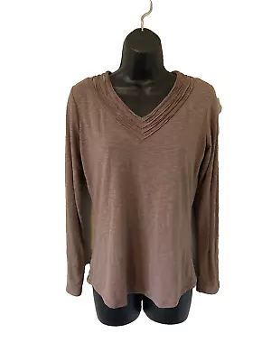 Kuhl Sora Long Sleeve V Neck Top Womens Size Small Brown • $14.97