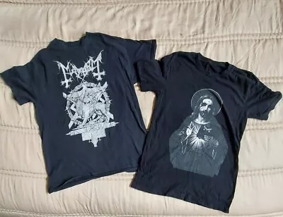 Lot Of 2 Mayhem Shirts - Blasphemy/Virgin Mary Black Metal T Shirt Adult S Small • $36.99