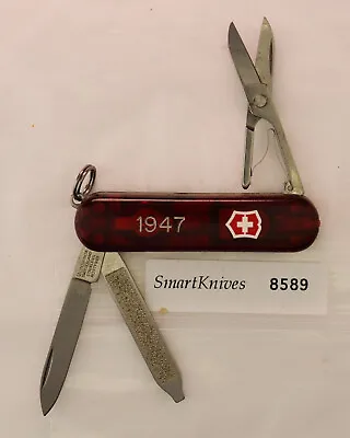 Victorinox Ruby Swisslite Swiss Army Knife. Used Excellent W 1947 Red LED #8589 • $10.98