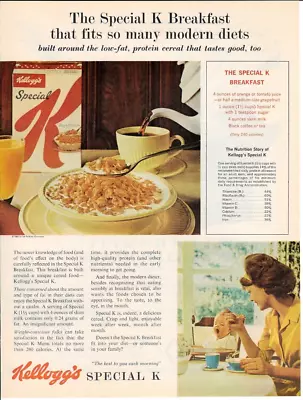 1963 KELLOGG'S SPECIAL K  Breakfast Cereal Vintage Print Ad • $11.88