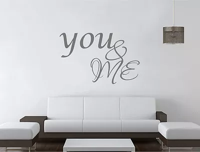 You And Me Wall Sticker Quote | You And Me Wall Decor | Couples Wall Decal • £11.99