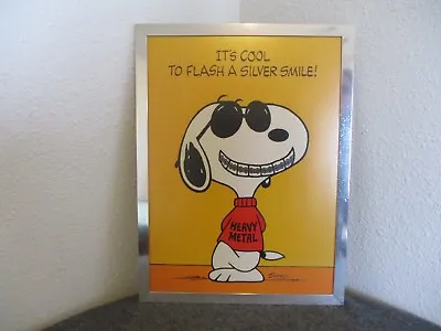 1970s SNOOPY DENTAL BRACES POSTER ITS COOL TO FLASH A SUPER SMILE! 15.5 X 20.5  • $198.95