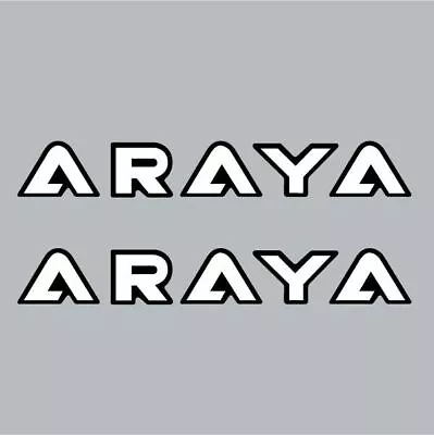 ARAYA - LETTERS - Custom - Reversed BLACK Rim Decals - Old School Bmx • $6.60