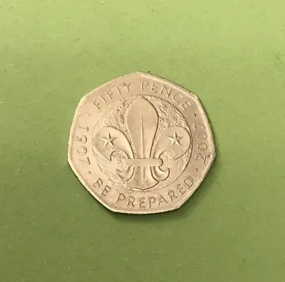 50p Coin Scouts 100 Years Of Scouting UK Circulated - 2007 Fifty Pence Coin • £2.75