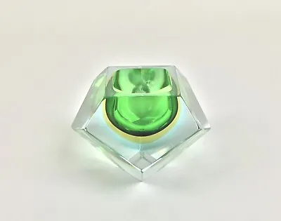 1960s Vintage Green Murano Flavio Poli Art Glass Ashtray Bowl / Paperweight. • $79.99