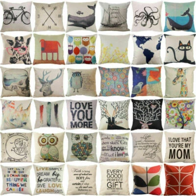 £3.59 • Buy Cushion Cover Linen Cotton Fashion Throw  Home Home Decor Pillow Case