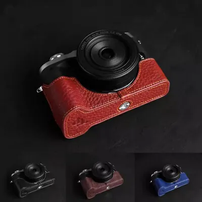 Genuine Real Leather Handmade Half Camera Case Bag Cover For Canon EOS M6 • $32.99