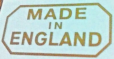 MADE IN ENGLAND Gold On Clear Octagonal Sticker Royal Enfield Interceptor Frame • $26.98