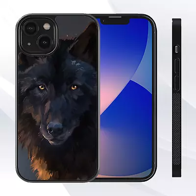 Phone Case Cover Compatible With IPhone 7 8 X XR 11 12 13 14 15  Black Wolf • $11.96
