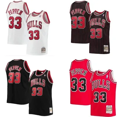 Mens Chicago #33 Basketball Jersey Vintage Retro Mitchell & Ness Red White Black • $29.99