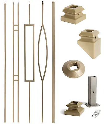 Dorado Gold - Aalto Modern Square Hollow Iron Balusters And Newel Support Posts • $3.41