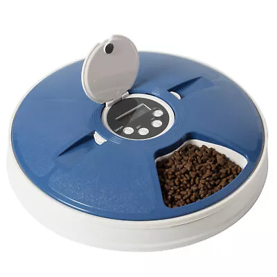 6-Meal Automatic Pet Feeder Time Setting Pet Dog Cat Food Compartment Dispenser • $81