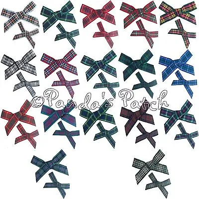 Berisfords Tartan Ribbon Bows 7mm Or 10mm Handmade - Choose Tartan Pack Size • £2.99