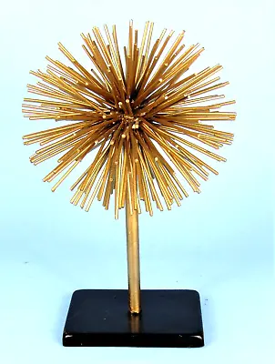 Mid-century Modern Brutalist Sunburst Tree Gold Metal Sculpture Minimalist Art • $109.65