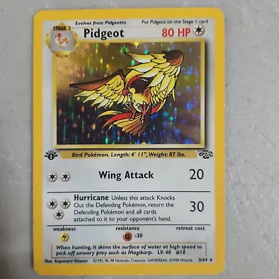 $19.50 • Buy Pokémon TCG Pidgeot Jungle 8/64 Holo 1st Edition Holo Rare