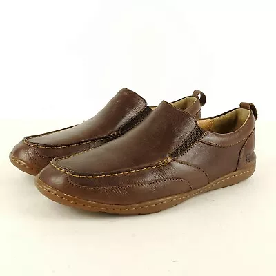 Born Shoes Mens 8.5 Brown Leather Slip On Comfort Loafer Casual  • $22.46