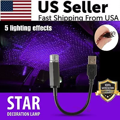 $6.99 • Buy USB Car Interior Roof LED Star Light Atmosphere Starry Sky Night Projector Lamp