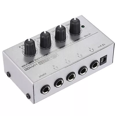 HA400 Ultra-compact 4-Channel Stereo Headphone Amplifier Amp With Power Adapter • $21.29