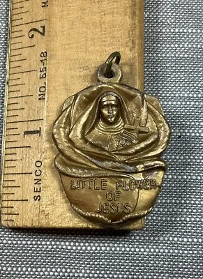 Vintage Pendant Medal St Therese Christian H76 • $15.99